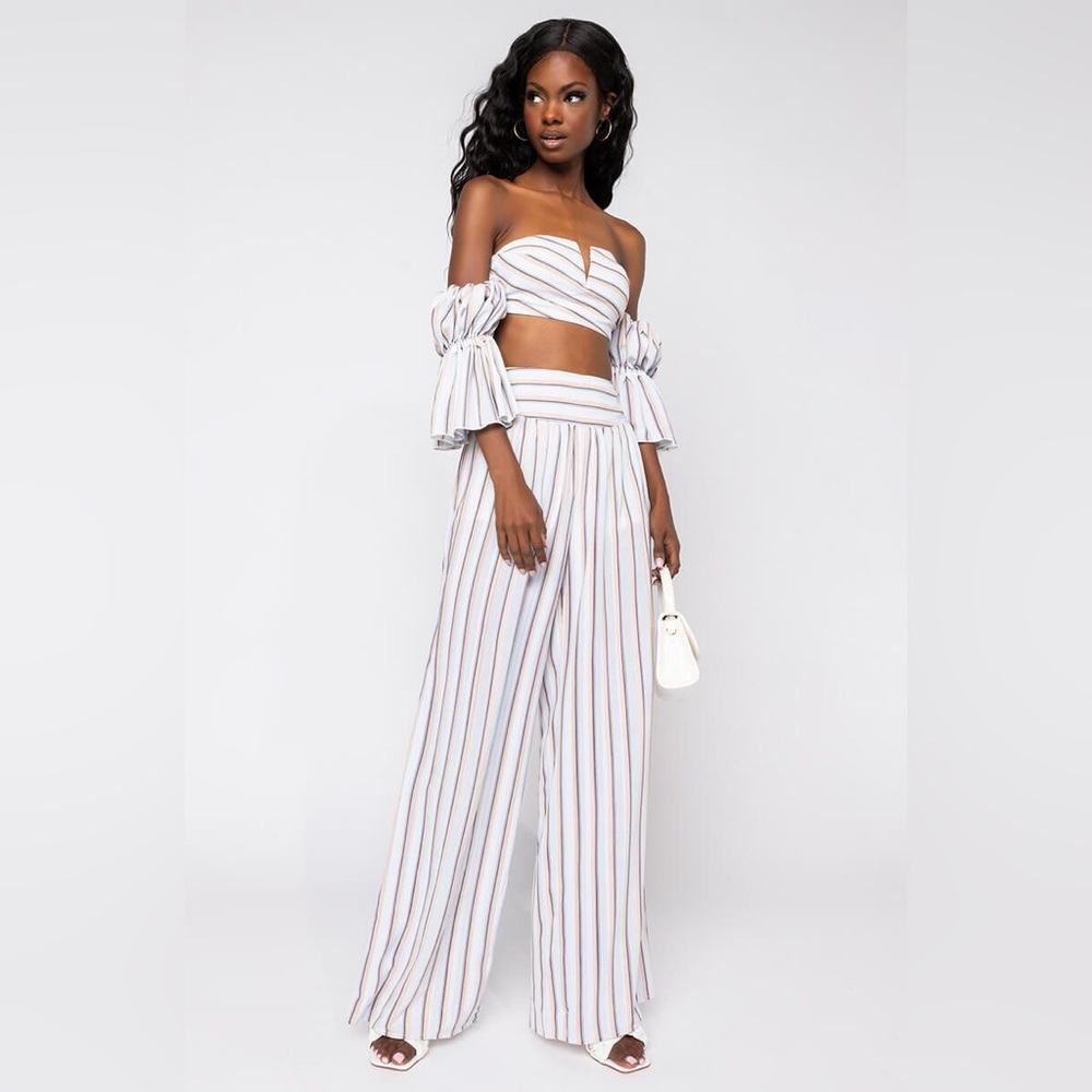 PYT Palazzo Pants With Wide Waistband